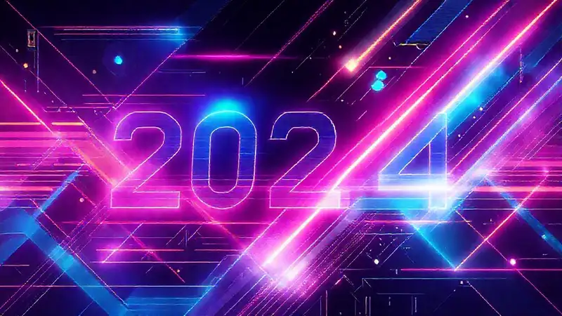 Diseño futurista con neón y formas abstractas