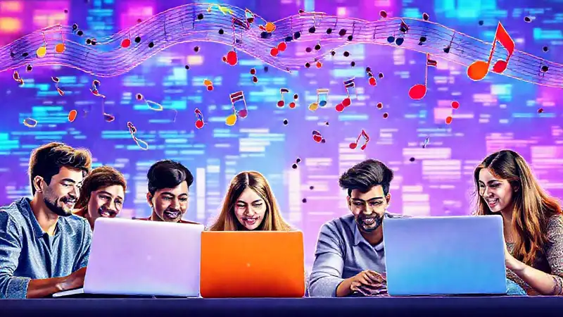 Grupo de estudio musical en línea colaborativo