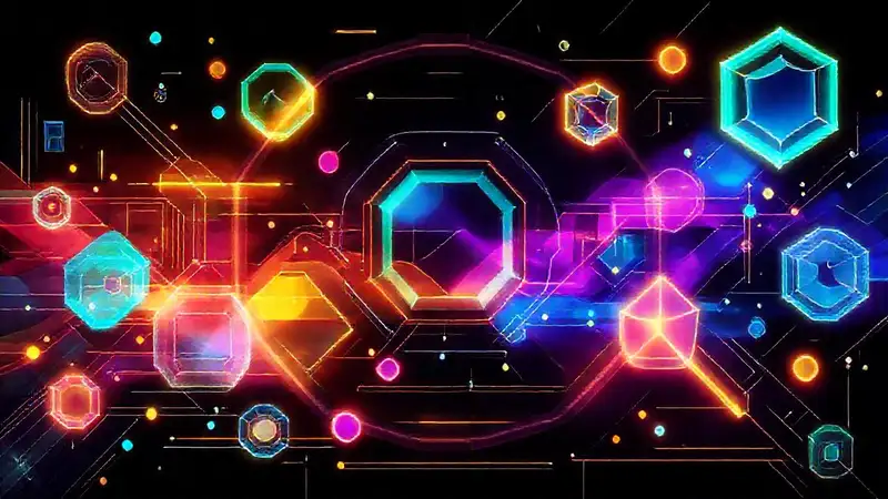 Gráficos vibrantes con diseño futurista innovador