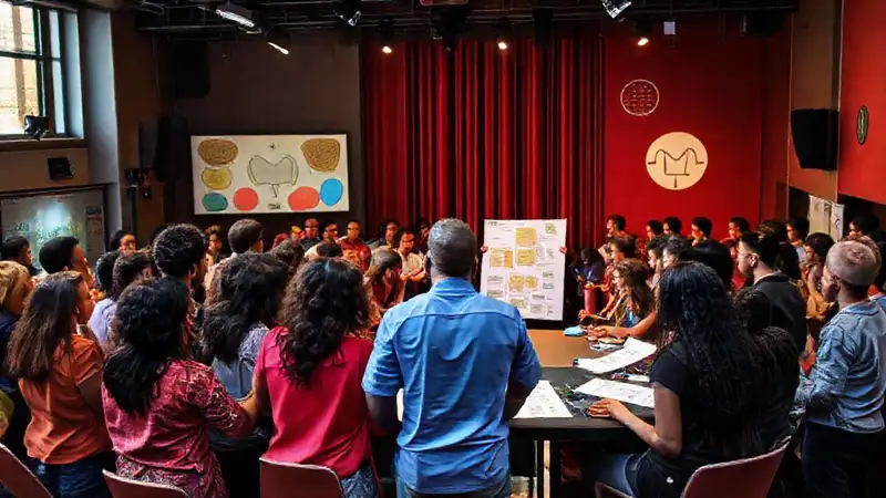 Encuentro comunitario con diversidad y creatividad urbana