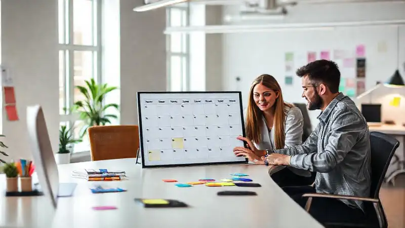 Espacio moderno con colaboración y productividad digital