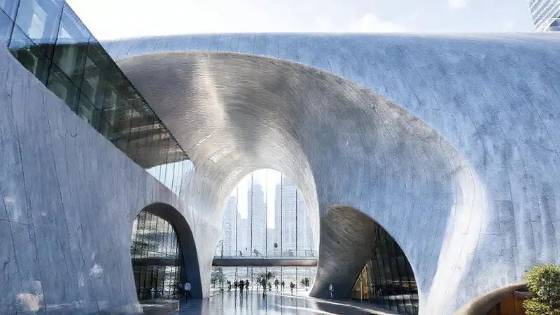 Construcción moderna, minimalista y funcional con vidrio