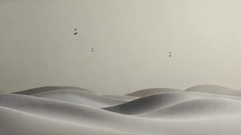 Paisaje sonoro calmado y minimalista