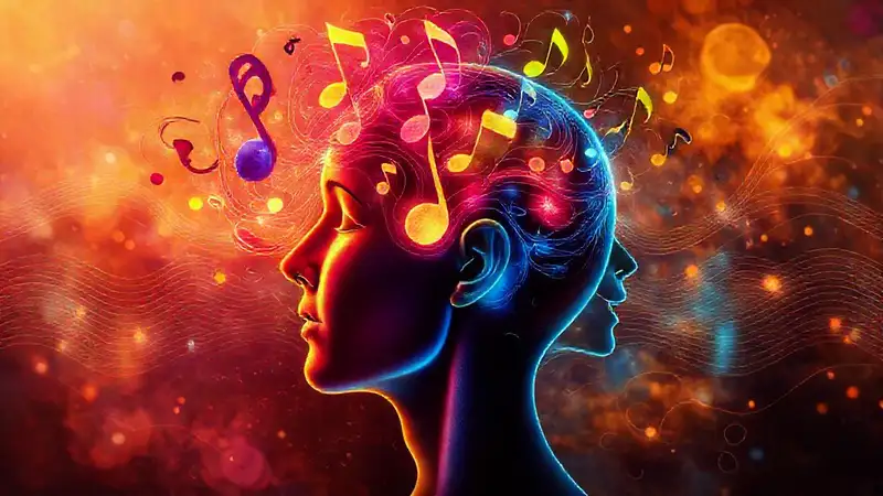 Notas musicales y emociones en movimiento