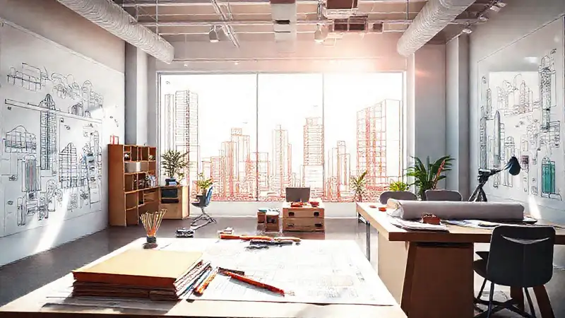 Concepto innovador, espacio vibrante y moderno