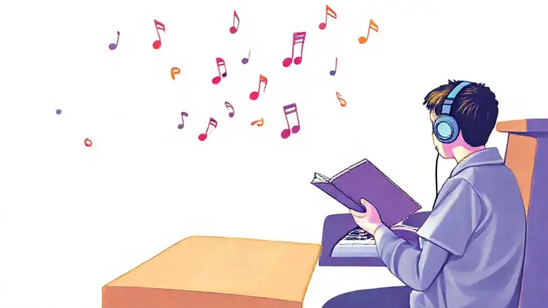 Estudiante practicando habilidades musicales en valores vibrantes
