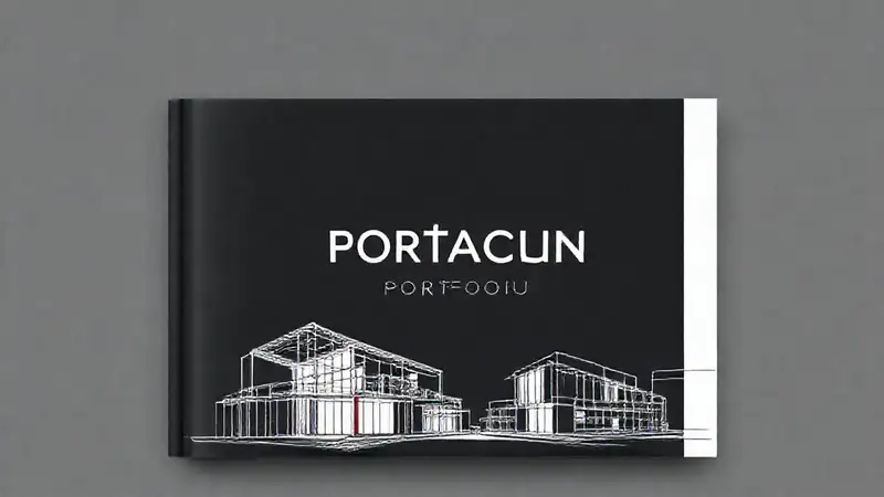 Portada elegante y moderna de portafolio arquitectónico