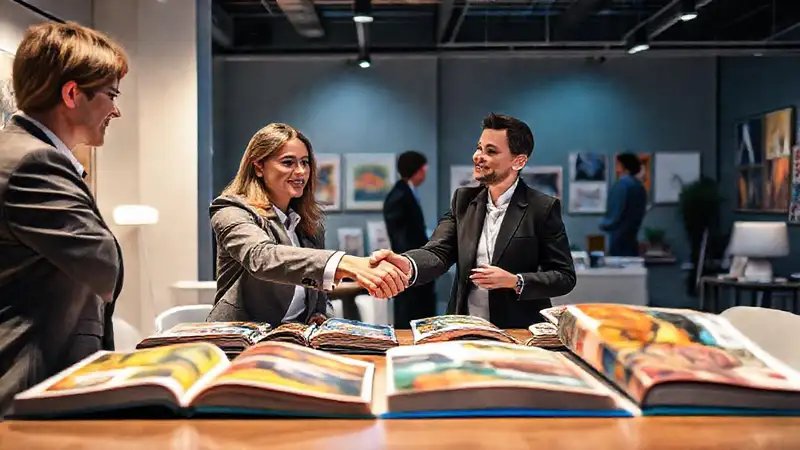 Profesionales negocian en un entorno creativo e inspirador