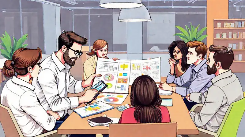 Diseñador analiza necesidades en oficina moderna