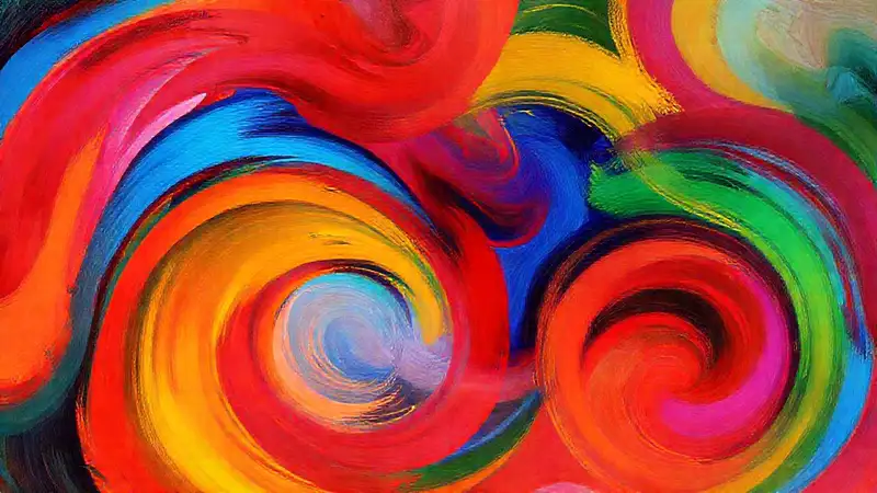 Arte abstracto vibrante y colorido moderno