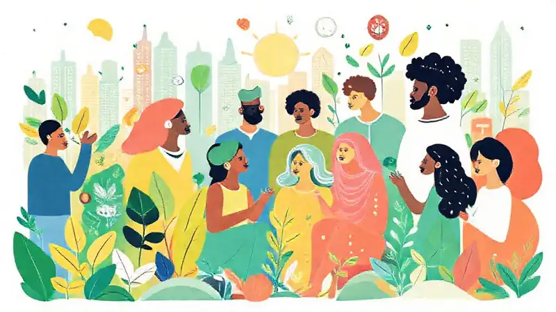 Personas diversas y ecológicas en diseño innovador