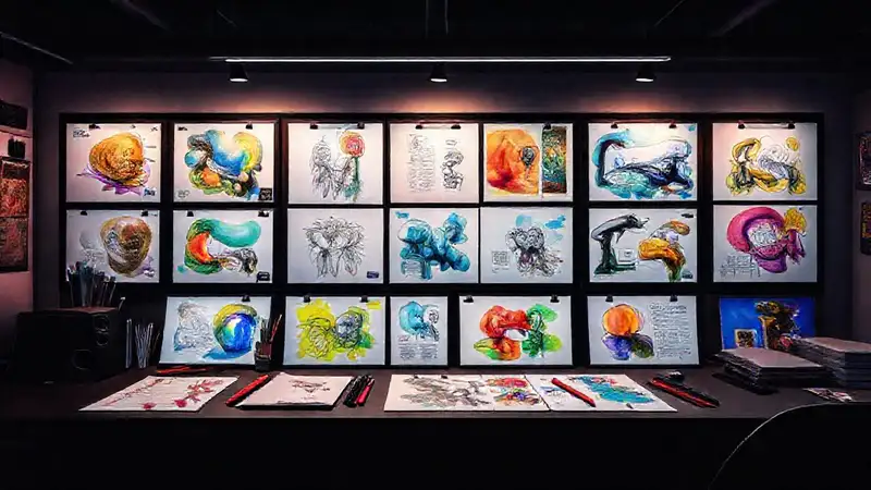 Portafolio vibrante con diseño creativo y profesional