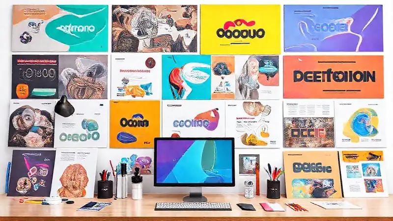Portafolio creativo con diseño colorido y moderno