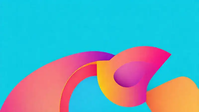 Colores vibrantes, formas geométricas y contraste