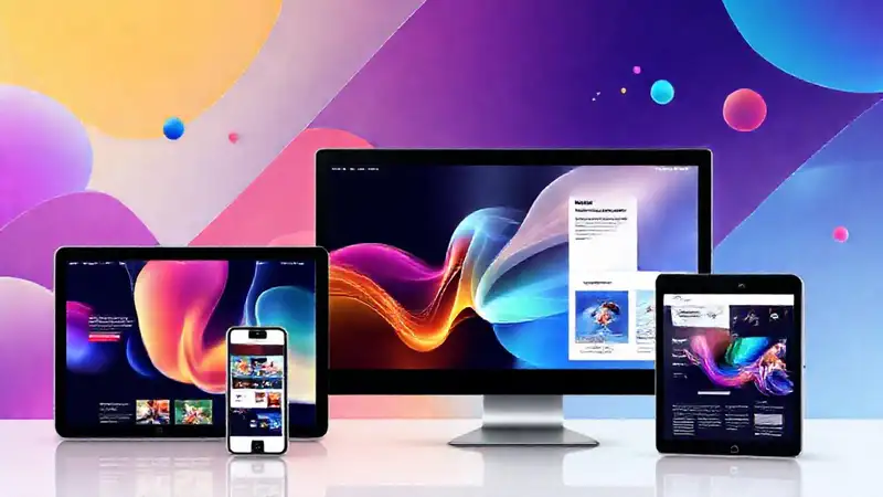 Diseño moderno, colorido y adaptable para web