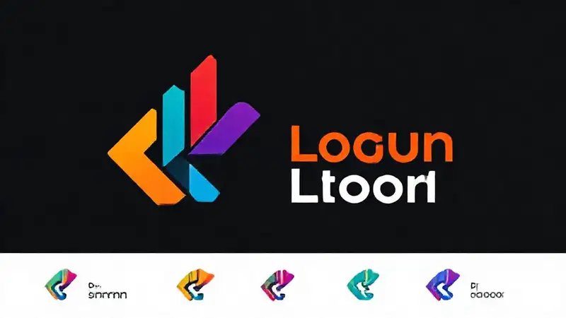 Logo moderno y llamativo con formas geométricas