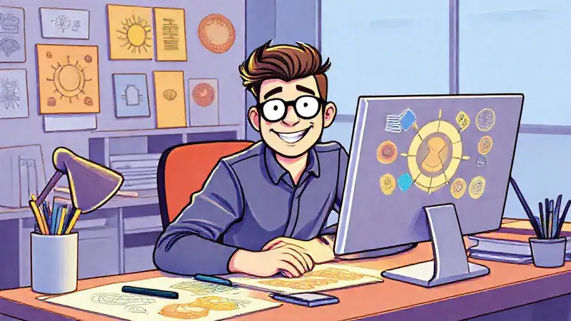 Diseñador creativo trabajando en entorno moderno
