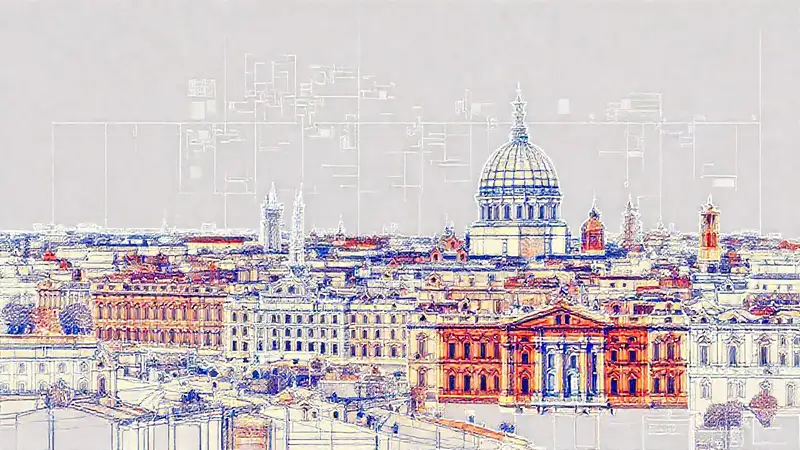 Bosquejo arquitectónico fusiona historia y modernidad