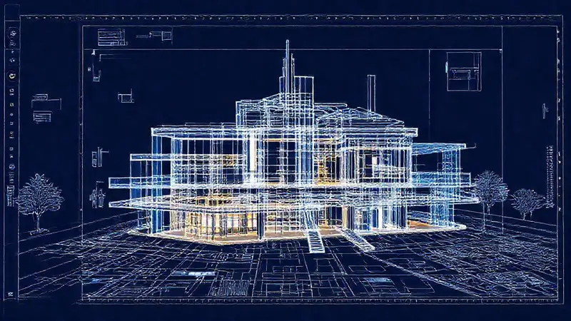Planos arquitectónicos digitales con diseño moderno