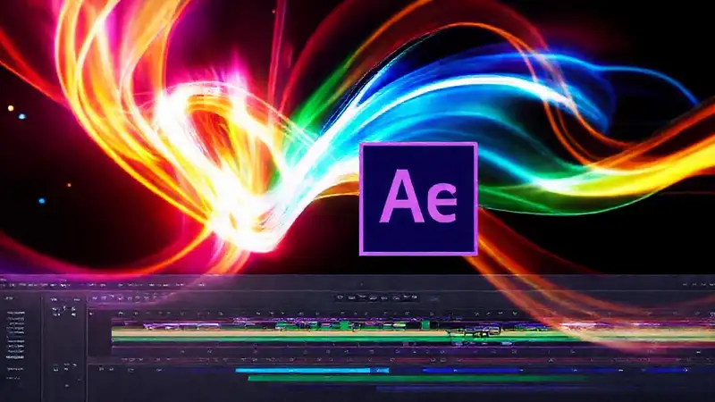 Logo de After Effects con animaciones vibrantes
