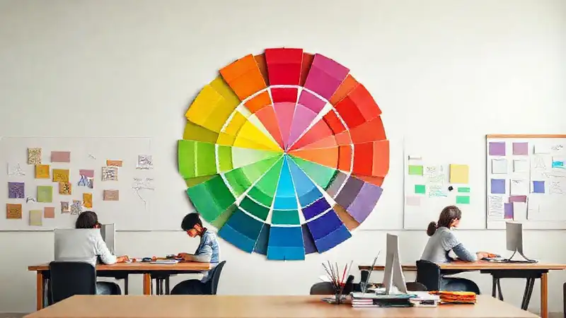 Diseño vibrante y moderno para aula creativa
