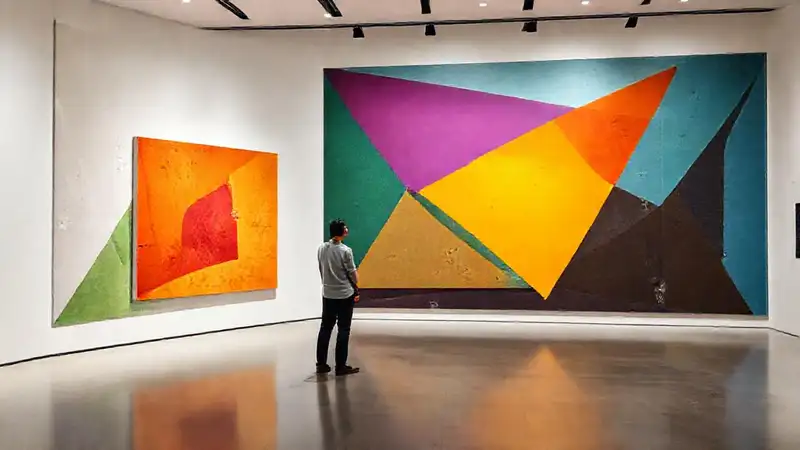 Arte moderno con formas y colores vibrantes