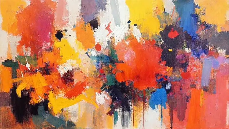 Pintura abstracta vibrante y emocionalmente expresiva