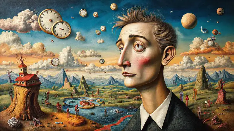 Artistas surrealistas con paisajes y objetos fantásticos