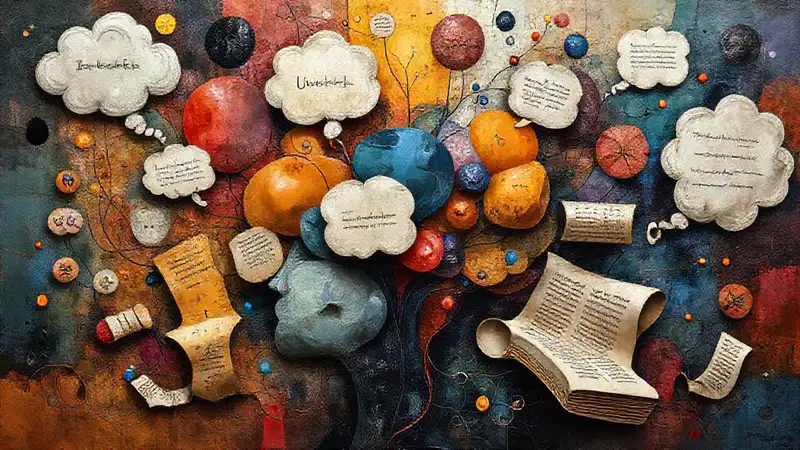 Representación artística de pensamiento filosófico surrealista