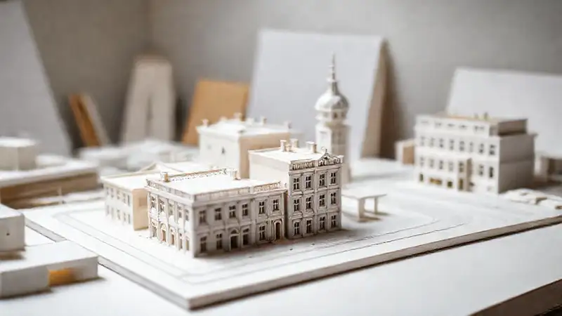 Modelo arquitectónico en foamboard preciso y realista