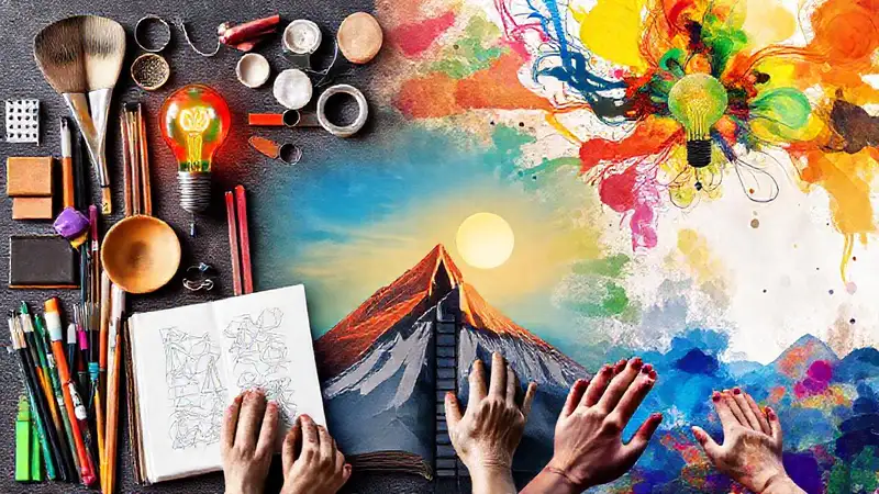 Ideas creativas y conectadas en inspiración