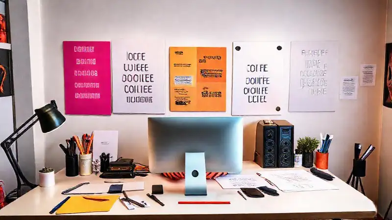 Diseñador gráfico creativo en ambiente inspirador