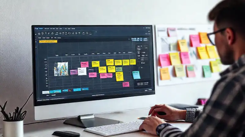 Interfaz de diseño creativa y organizada