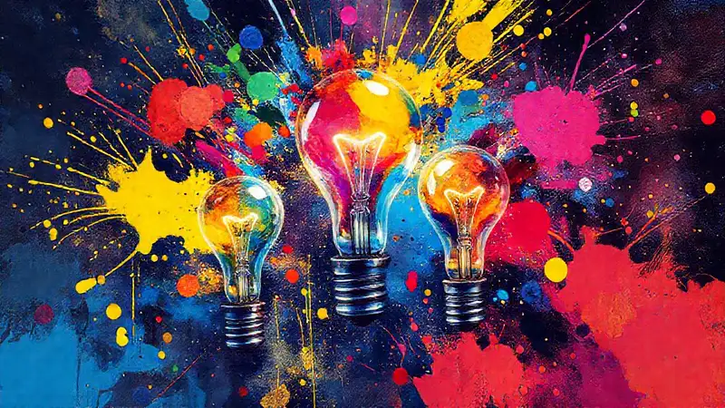 Arte abstracto vibrante con ideas creativas y modernas
