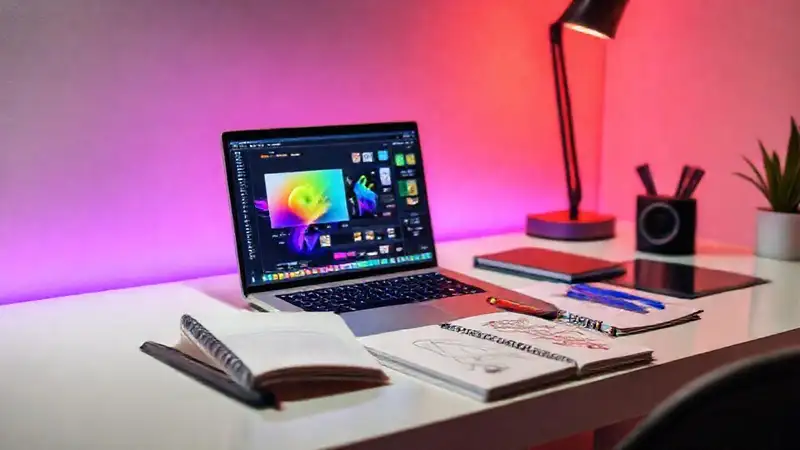 Espacio de diseño moderno y creativo minimalista