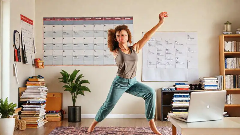 Calendario, baile, estudio, motivación y energía