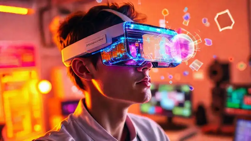 Gafas de realidad aumentada con hologramas creativos