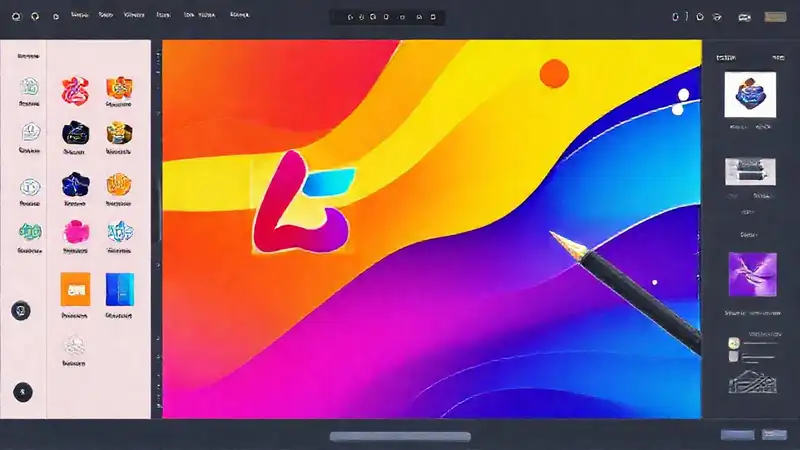 Interfaz moderna para diseño gráfico digital