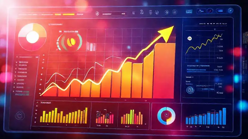 Panel digital moderno para análisis y decisiones