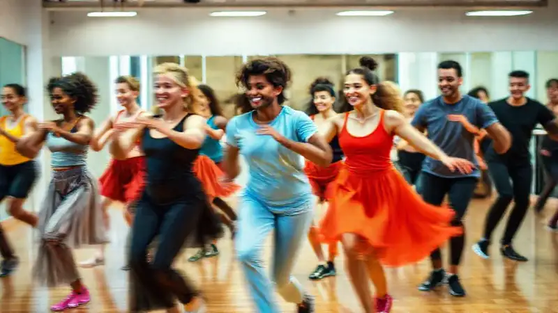 Danza diversa en estudio vibrante y alegre