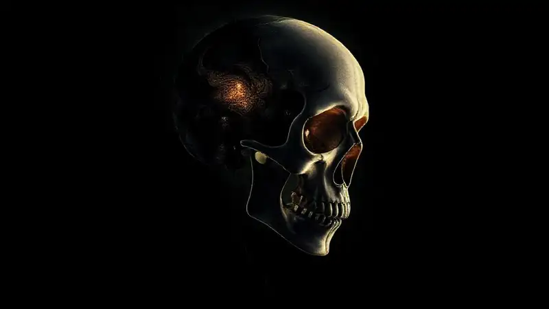 Calavera filosófica que simboliza la introspección