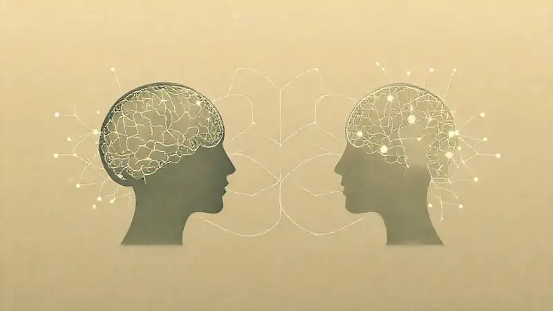 Cerebro y cuerpo en diseño futurista minimalista