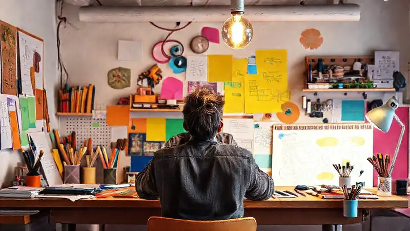 Espacio creativo y colorido para ideas innovadoras