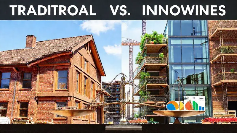 Comparación de materiales de construcción tradicionales e innovadores